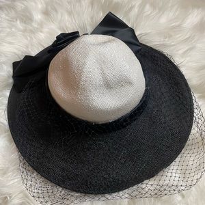Vintage Rossi Straw Hat With Veil